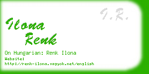 ilona renk business card